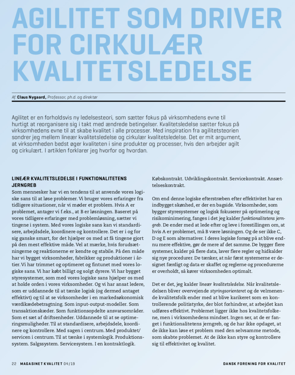 Nygaard - Magasinet Kvalitet