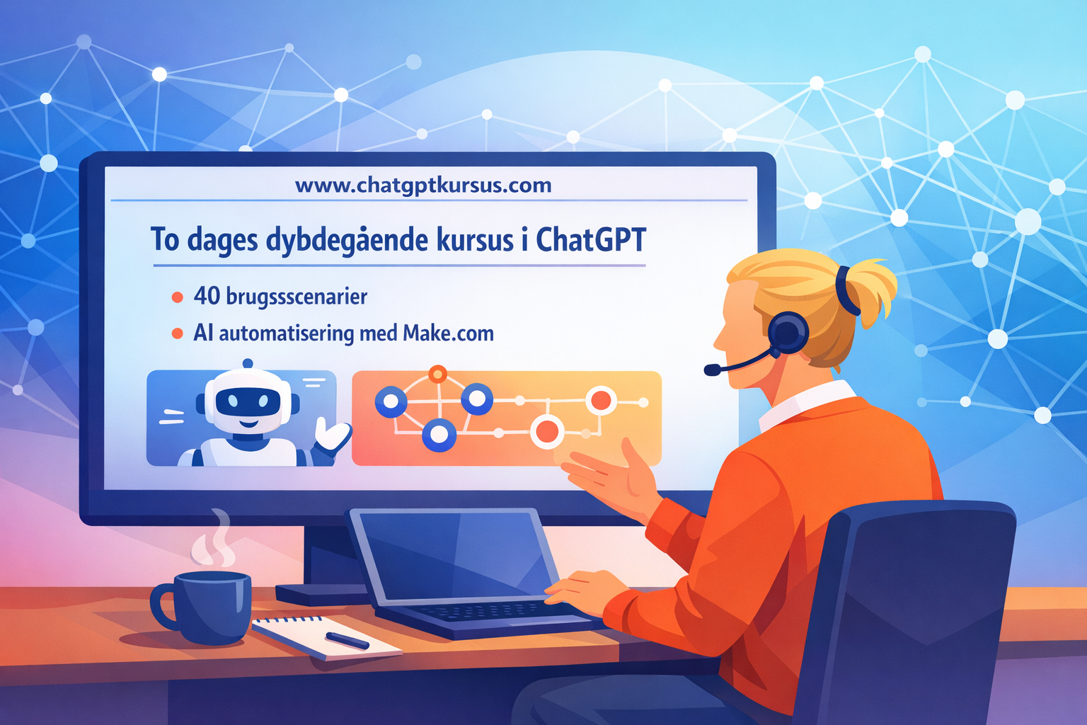 Claus Nygaard - ChatGPT kursus - Copilot kursus - AI ekspert - AI foredrag - automatisering med make.com - automatisering med zapier - CBS - Copenhagen Business School