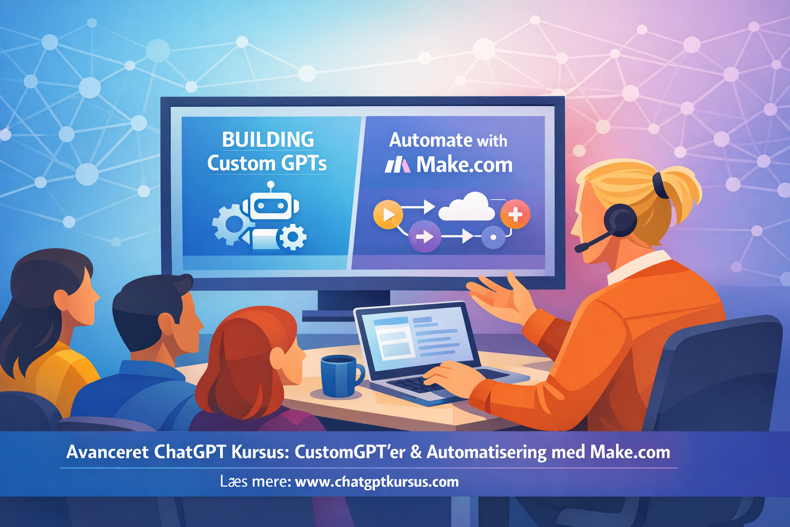 Claus Nygaard - ChatGPT kursus - Copilot kursus - AI ekspert - AI foredrag - automatisering med make.com - automatisering med zapier - CBS - Copenhagen Business School