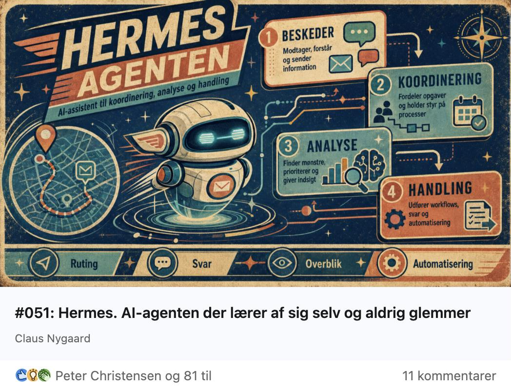 Claus Nygaard - AI & ChatGPT Nyheder - 051 - Hermes AI-agenten