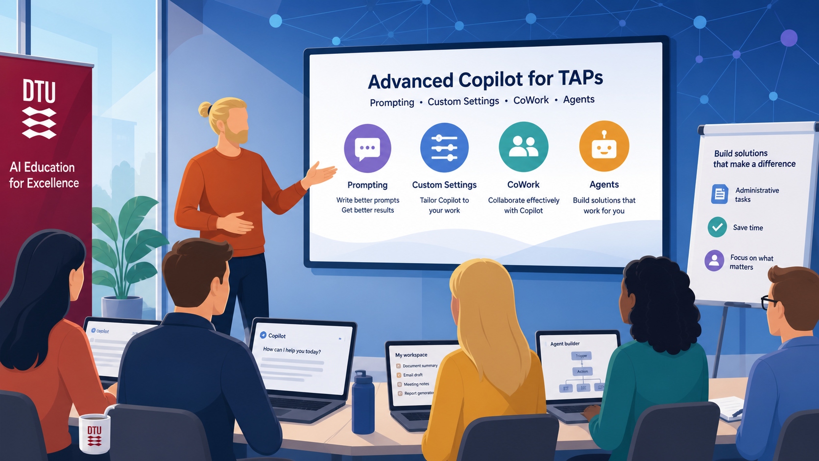 Claus Nygaard - ChatGPT kursus - Copilot kursus - AI ekspert - AI foredrag - automatisering med make.com - automatisering med zapier - CBS - Copenhagen Business School